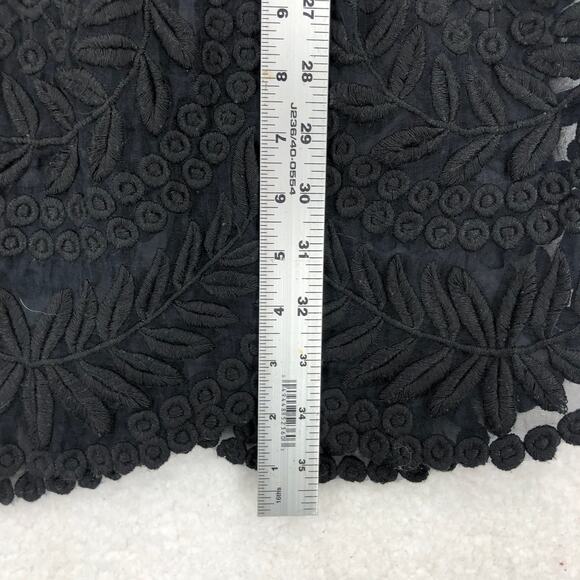 Baraschi Womens Dress 2 Black Silk Floral Lace Sheath Sleeveless Tailored Mini - Picture 6 of 8